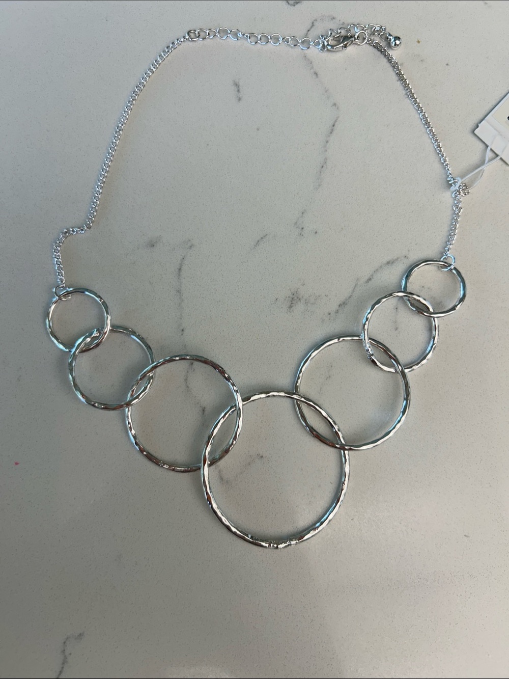 ✨HP✨ NWT BaubleBar Silver Multi-Ring Statement Necklace